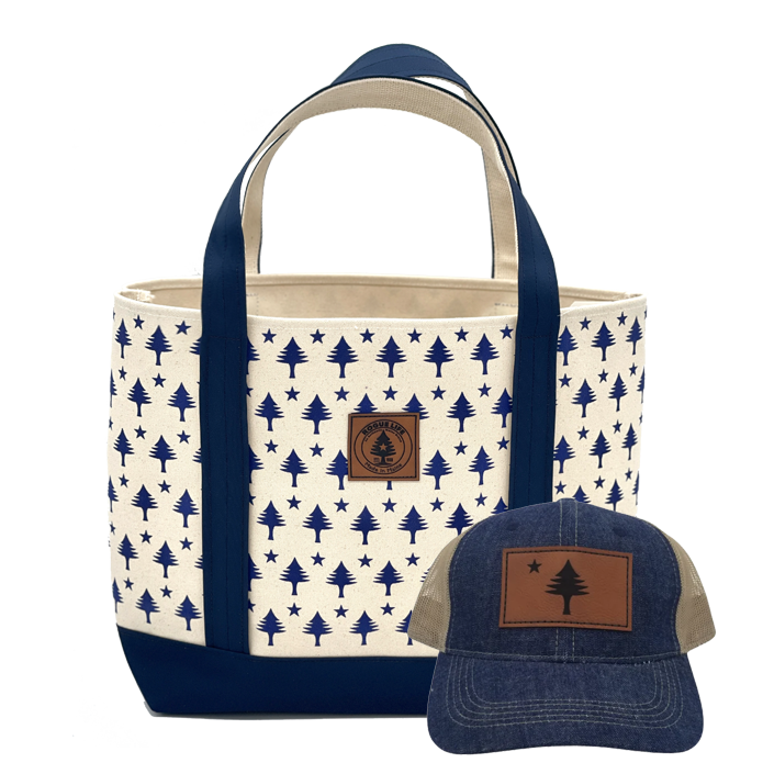 All Over Tree Large Tote and Trucker Hat Set