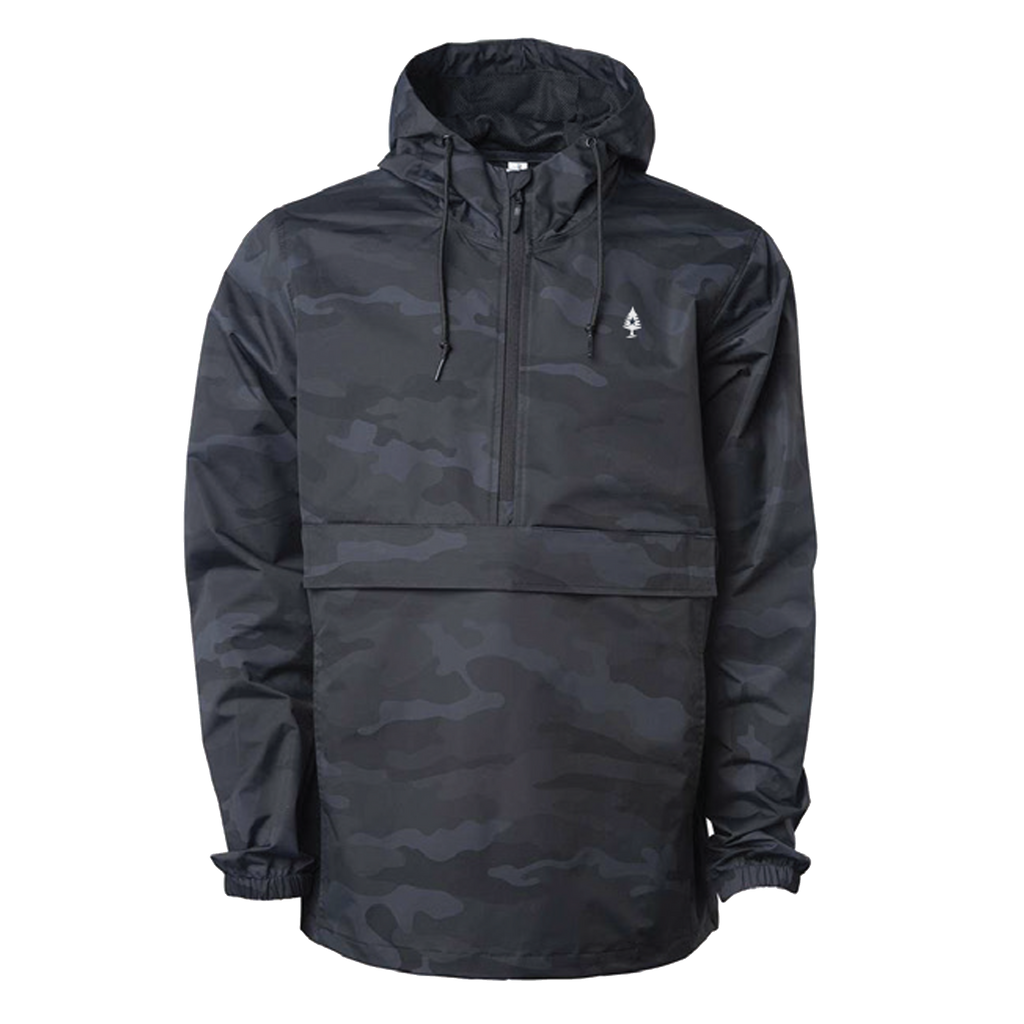 Camo and black windbreaker store
