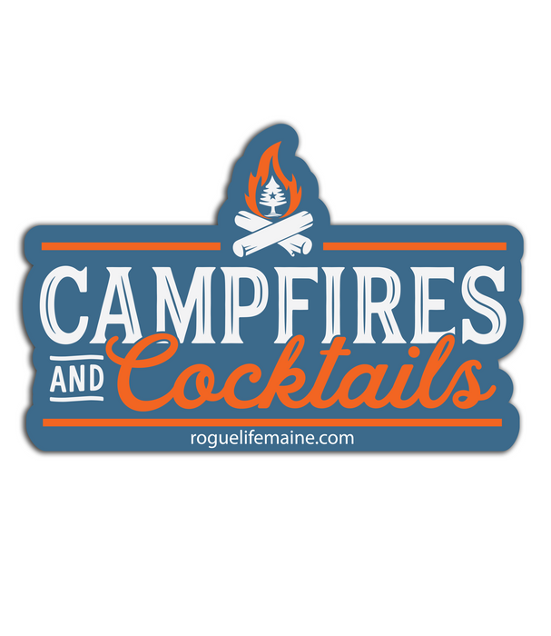 Campfires and Cocktails Sticker Decal