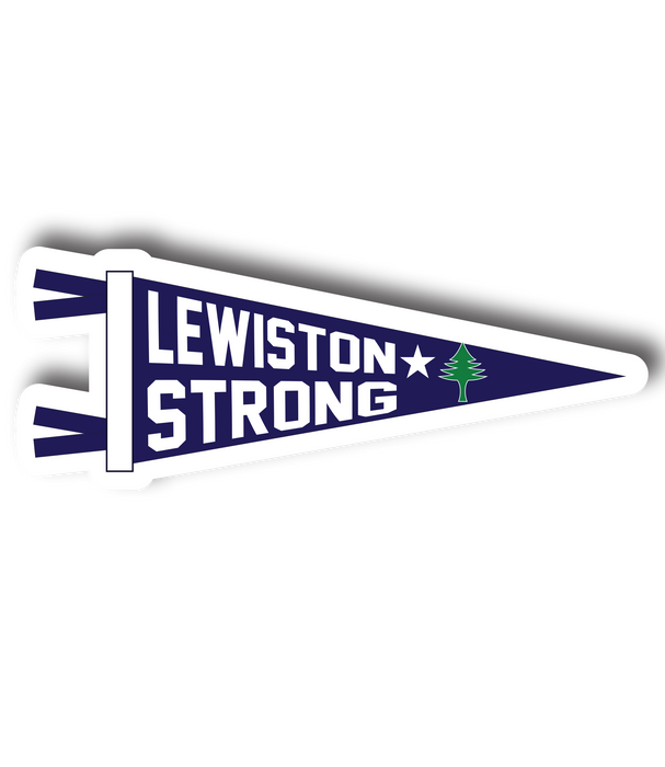 Lewiston Strong Pennant Fundraiser Decal Sticker