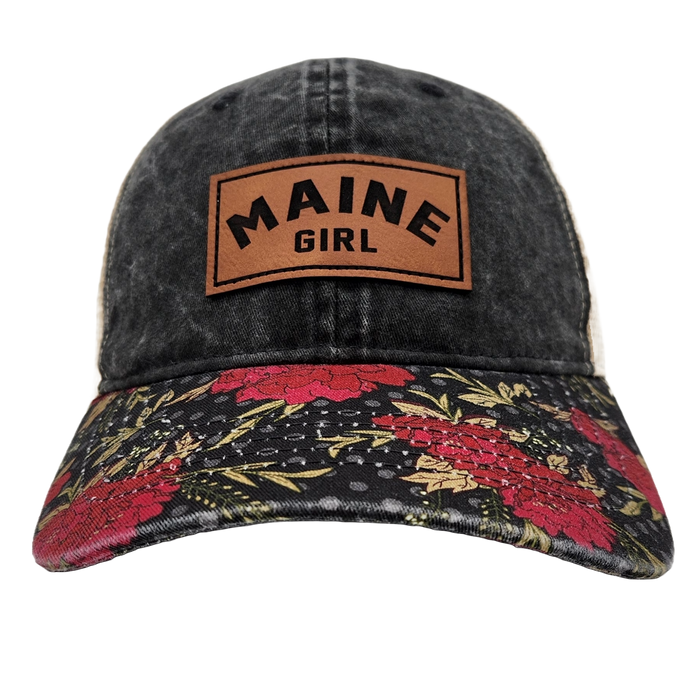 Women's Fit Maine Girl Leather Patch Hat