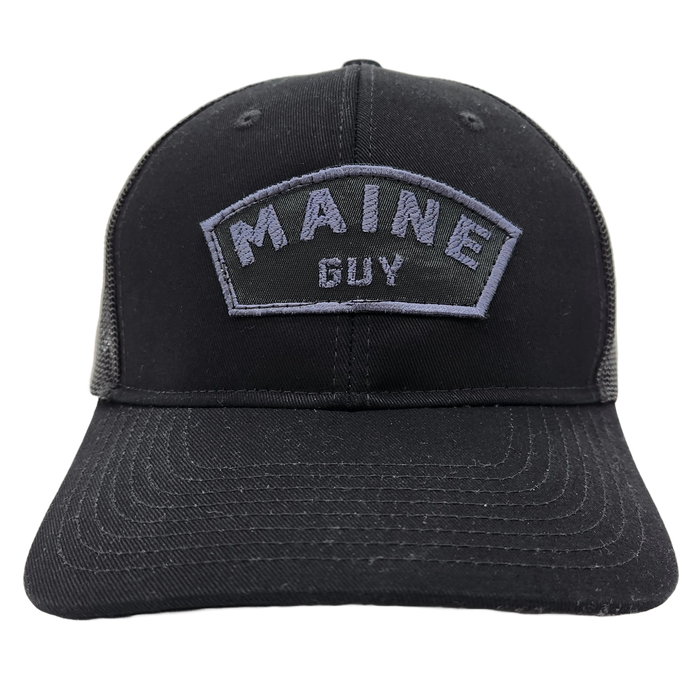 Maine Guy Black Patch Trucker Hat